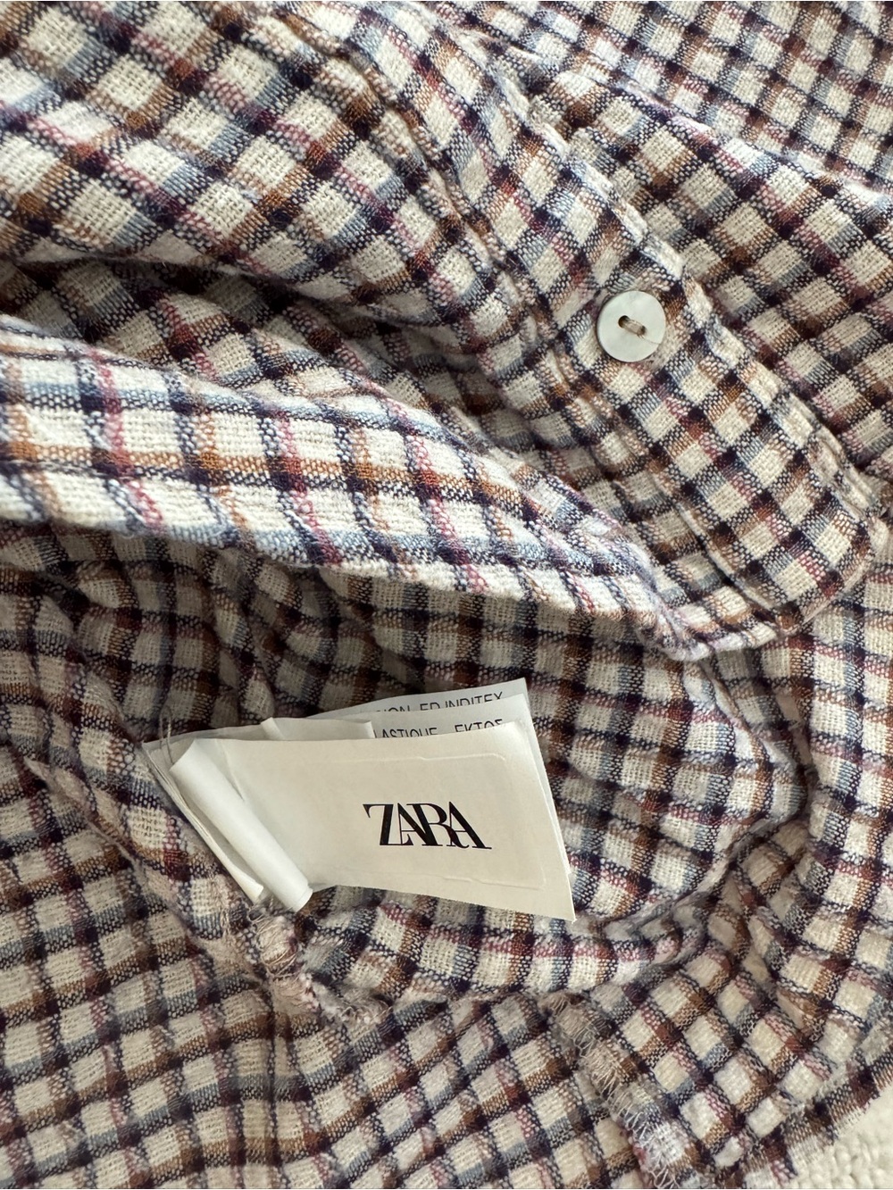 Zara Girls Plaid Ruffle-Collar Button Blouse - 3T - Picture 5 of 7